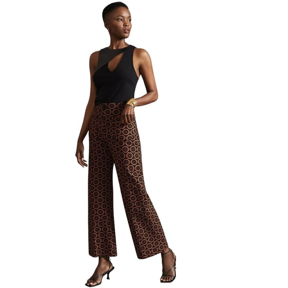Maeve Anthropologie The Colette Crop Wide Leg Ponte Pants Womens Size 18W